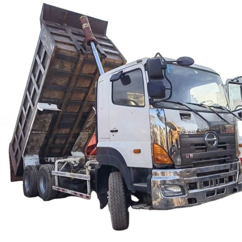Χρησιμοποιούμενο σύστημα πολυμέσων HINO 6*4 βαρύ φορτίο 700 φορτηγό σκουπιδιών για βαριές κατασκευές