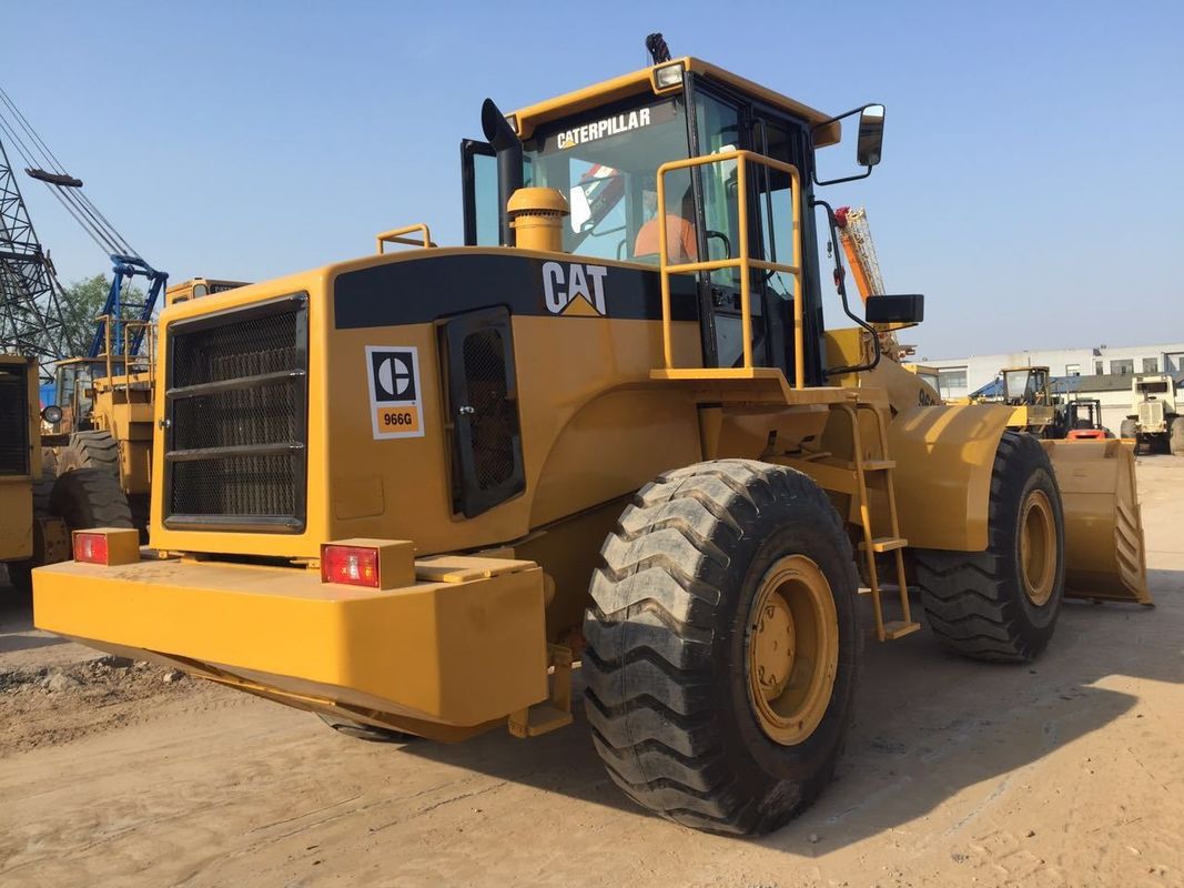 Φθηνό μεταχειρισμένο φορτιστή τροχών Cat 966G με 5.5 m3 κουβά και κινητήρα Caterpillar