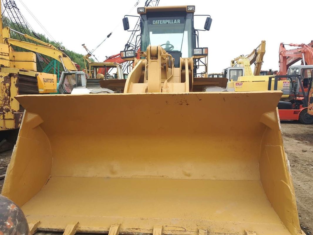 Φθηνό μεταχειρισμένο φορτιστή τροχών Cat 966G με 5.5 m3 κουβά και κινητήρα Caterpillar