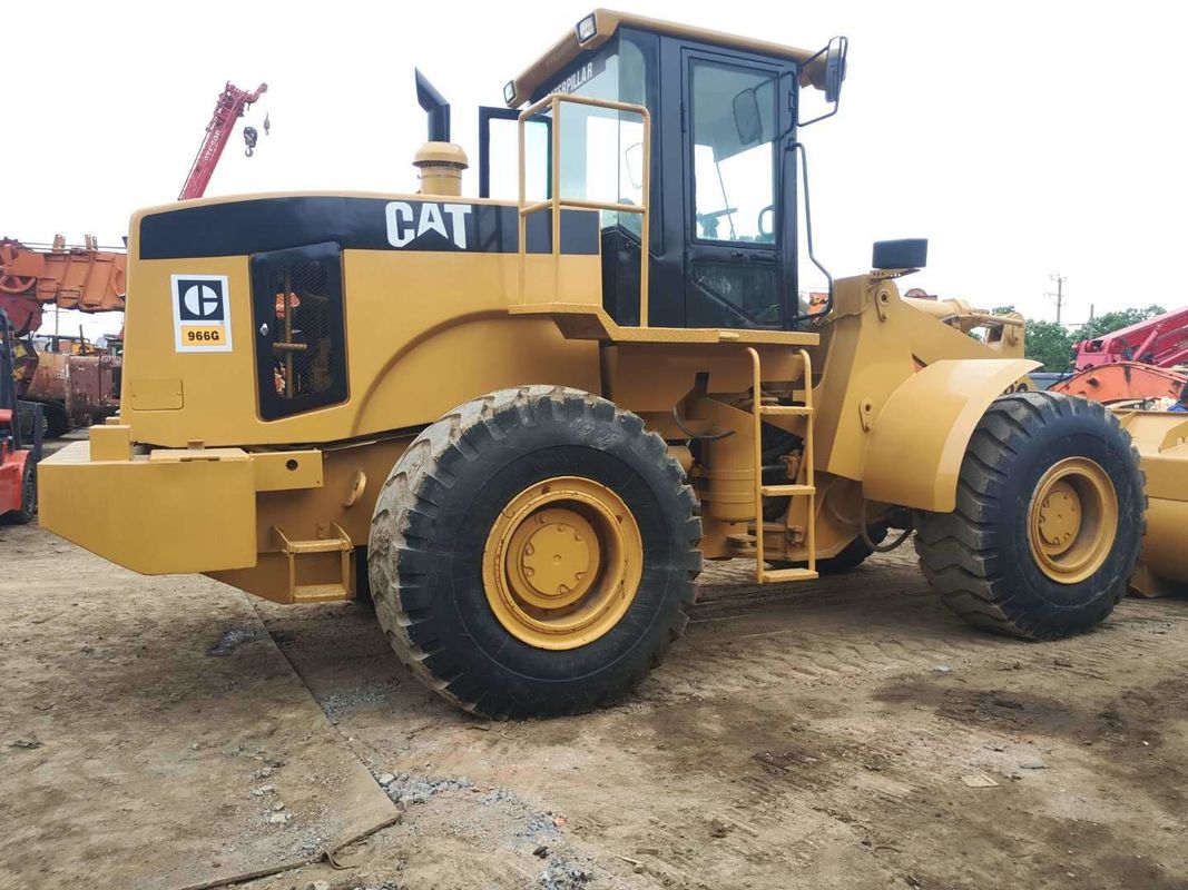 Φθηνό μεταχειρισμένο φορτιστή τροχών Cat 966G με 5.5 m3 κουβά και κινητήρα Caterpillar