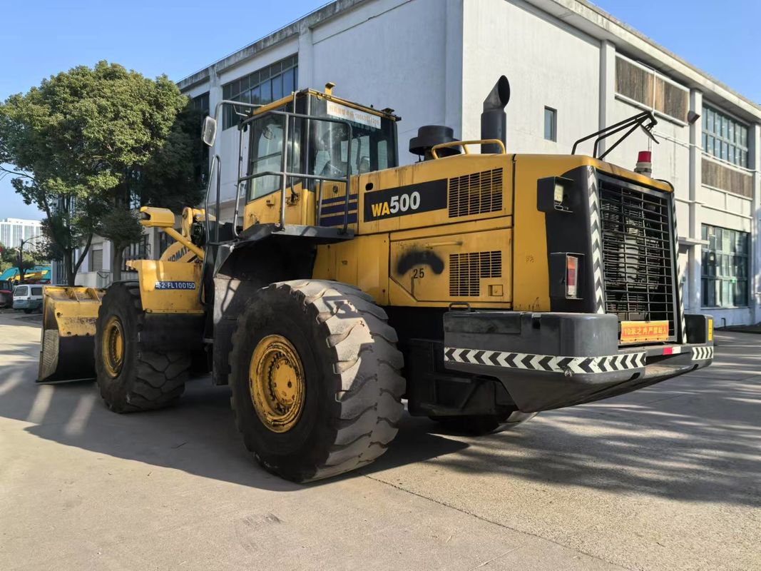 Χρησιμοποιούμενο φορτιστή τροχών Komatsu WA500-6 βαρύ φορτιστή εμπρός εξαγόμενο από την Κίνα