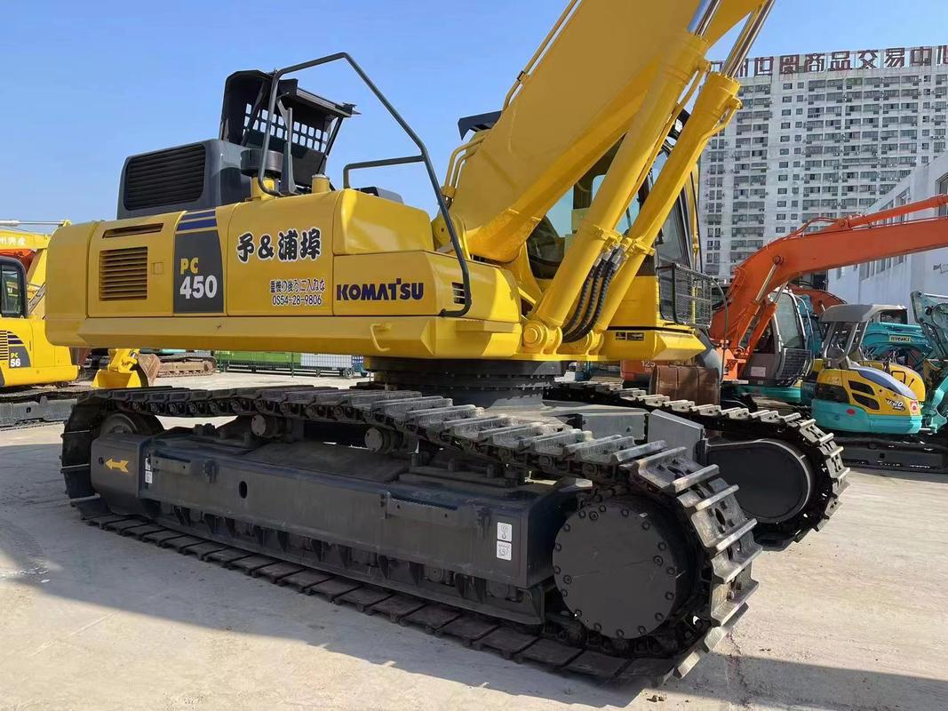 Χρησιμοποιούμενο Komatsu PC450-8 Εκσκαφέας 45 τόνων Εκσκαφέας Crawler Μεταφορές πλάτος 3,5 M