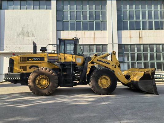 Χρησιμοποιούμενο φορτιστή τροχών Komatsu WA500-6 βαρύ φορτιστή εμπρός εξαγόμενο από την Κίνα